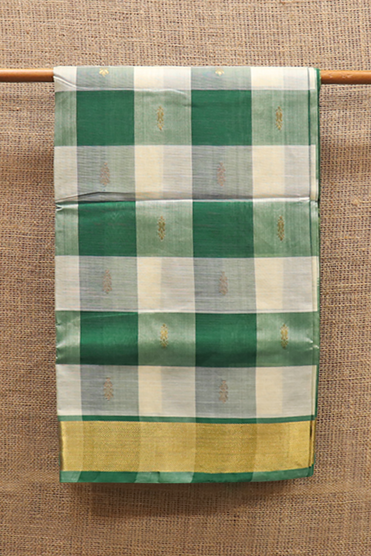 Zari Motifs Multicolor Silk Cotton Saree