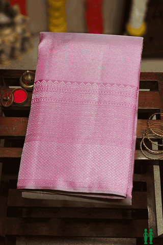 Zari Striped Design Orchid Pink Kanchipuram Silk Saree