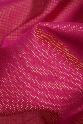 Zari Striped Design Rose Red Kanchipuram Silk Saree