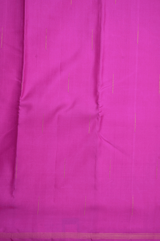 Zari Stripes Buttas Magenta Kanchipuram Silk Saree