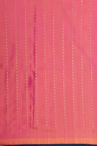 Zari Stripes Coral Pink Soft Silk Saree
