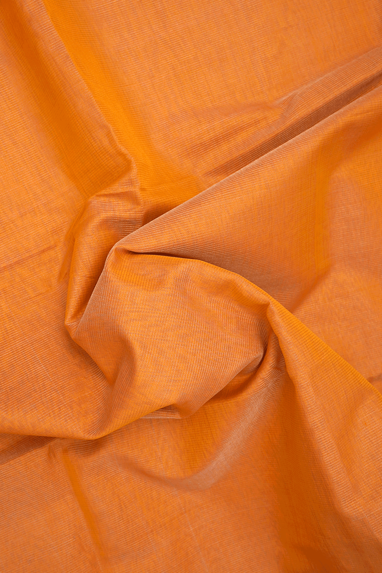 Zari Stripes Design Light Orange Maheswari Silk Cotton Saree