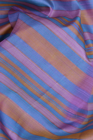 Zari Stripes Design Multicolor Kanchipuram Silk Saree
