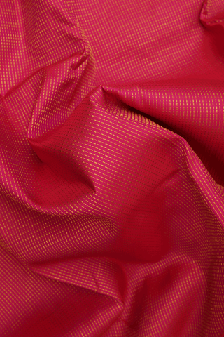 Zari Stripes Design Rani Pink Kanchipuram Silk Saree