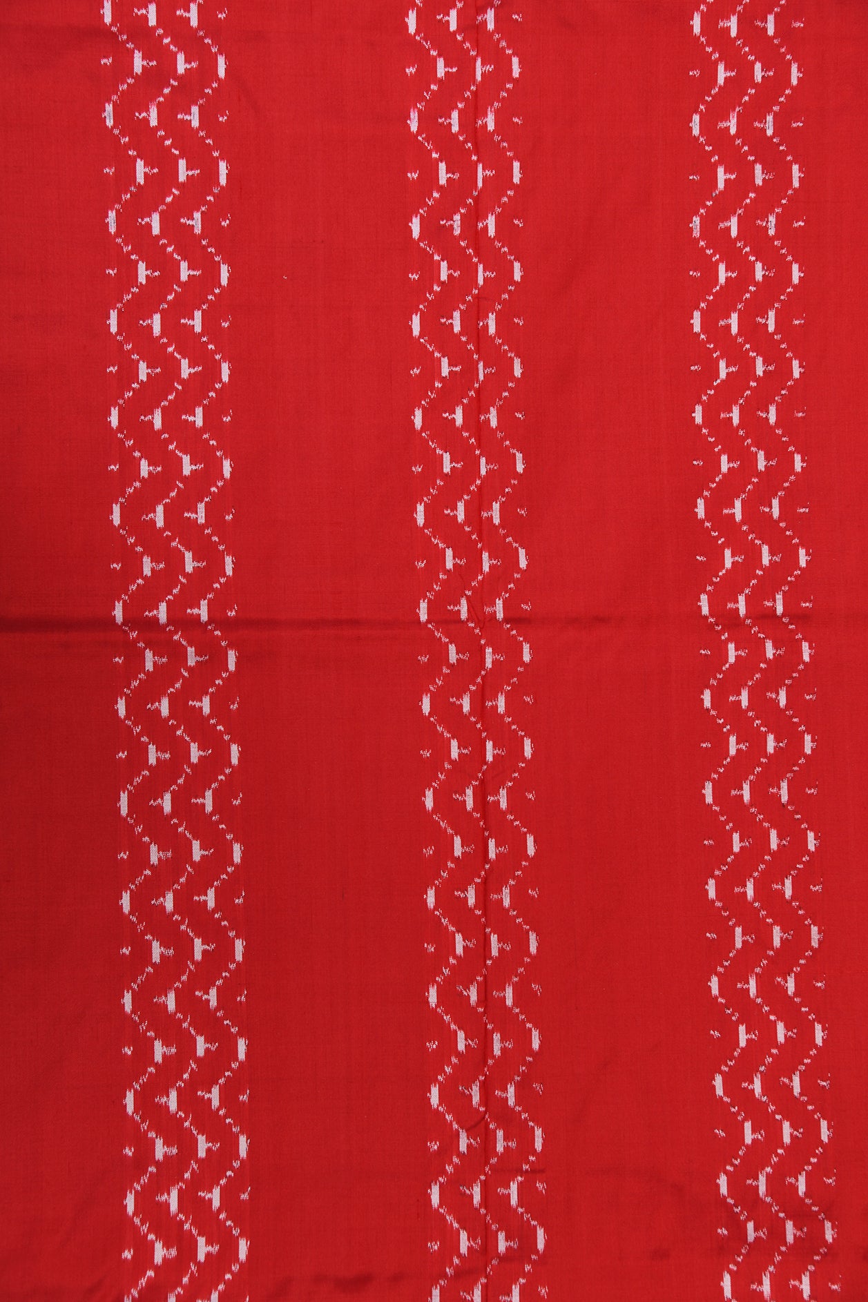 Zig Zag Design Crimson Red Pochampally Silk Saree
