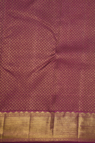 Zig Zag Zari Border In Brocade Purple Kanchipuram Silk Saree