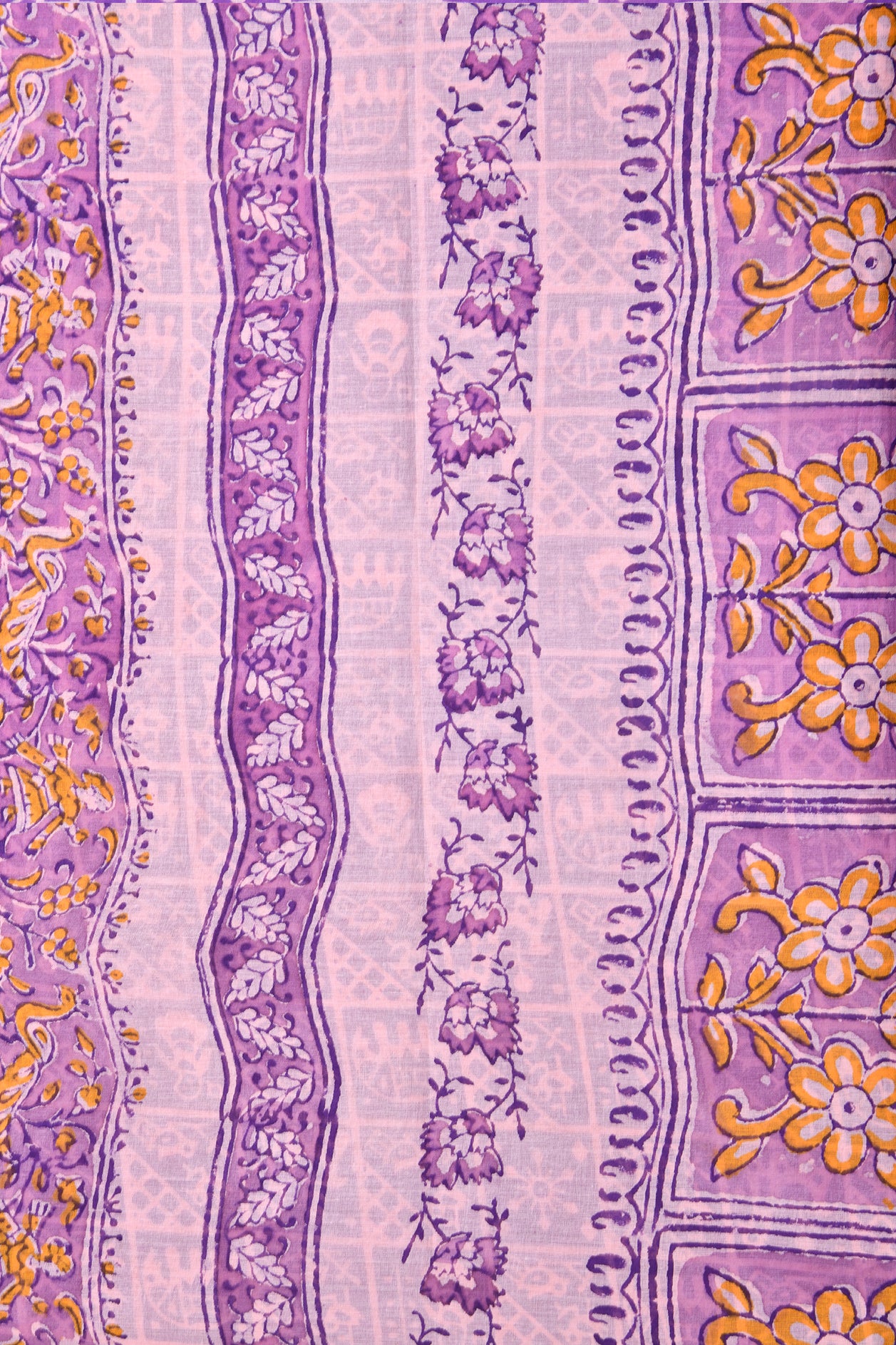 Animal Motif Violet Hyderabad Cotton Saree
