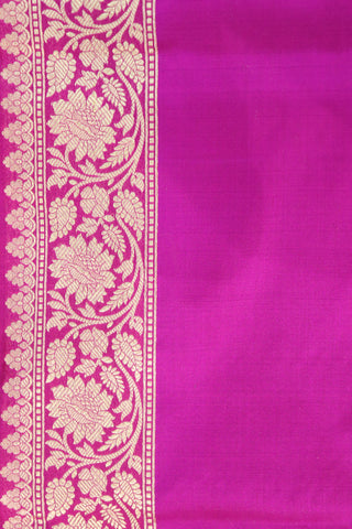 Small Trees Design Magenta Pink Banaras Silk Saree