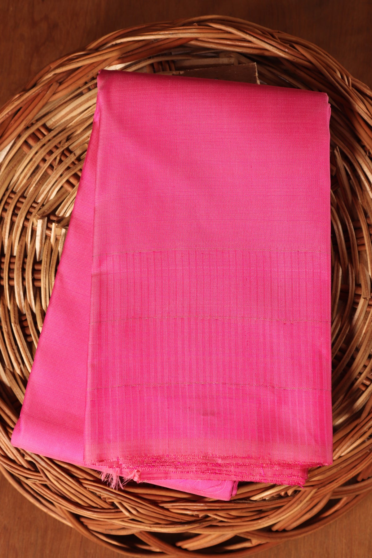 Rose Pink Self Border Kanchipuram Silk Saree