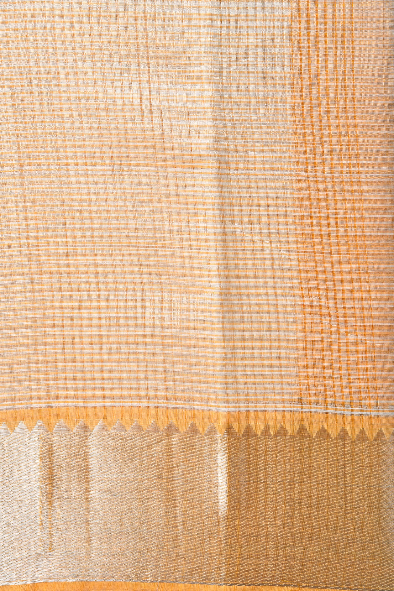 Light Dusty Orange Mangalagiri Cotton Saree