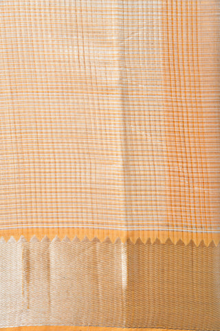 Light Dusty Orange Mangalagiri Cotton Saree