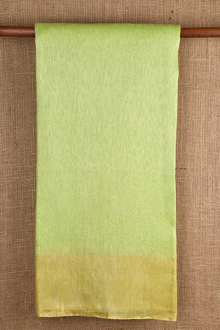 Big Border Pastel Green Linen Saree