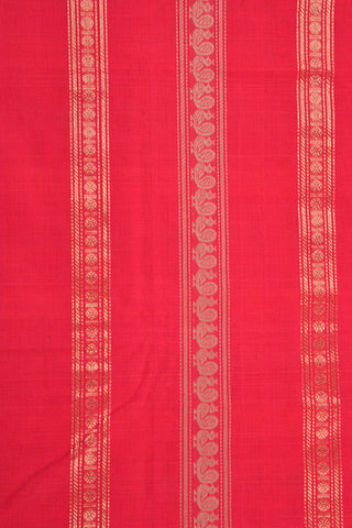 Checked Annam Motif Reddish Pink Chettinadu Cotton Saree