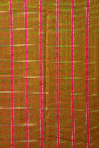 Checked Pink Mangalagiri Cotton Saree