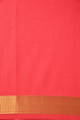 Chevron Border Blush Red Apoorva Art Silk Saree