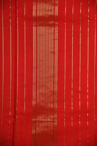 Floral Border Design Red Maheswari Silk Cotton Saree