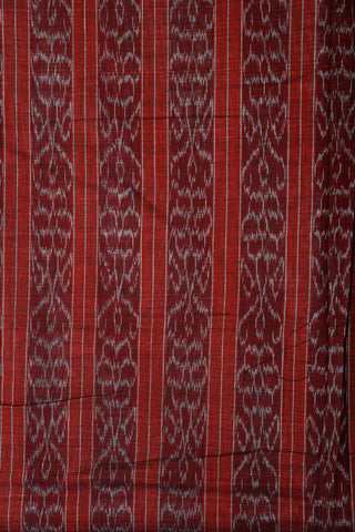 Contrast Border Ash Grey Odisha Ikat Cotton Saree