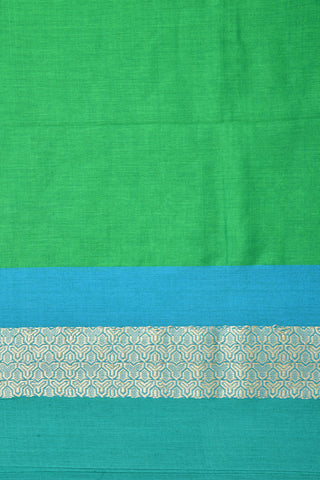 Contrast Border Green Bengal Cotton Saree