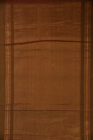 Dark Brown Mangalagiri Cotton Saree