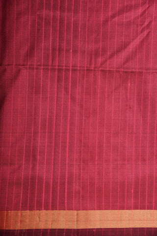 Pink Stripes Plain Silk Saree