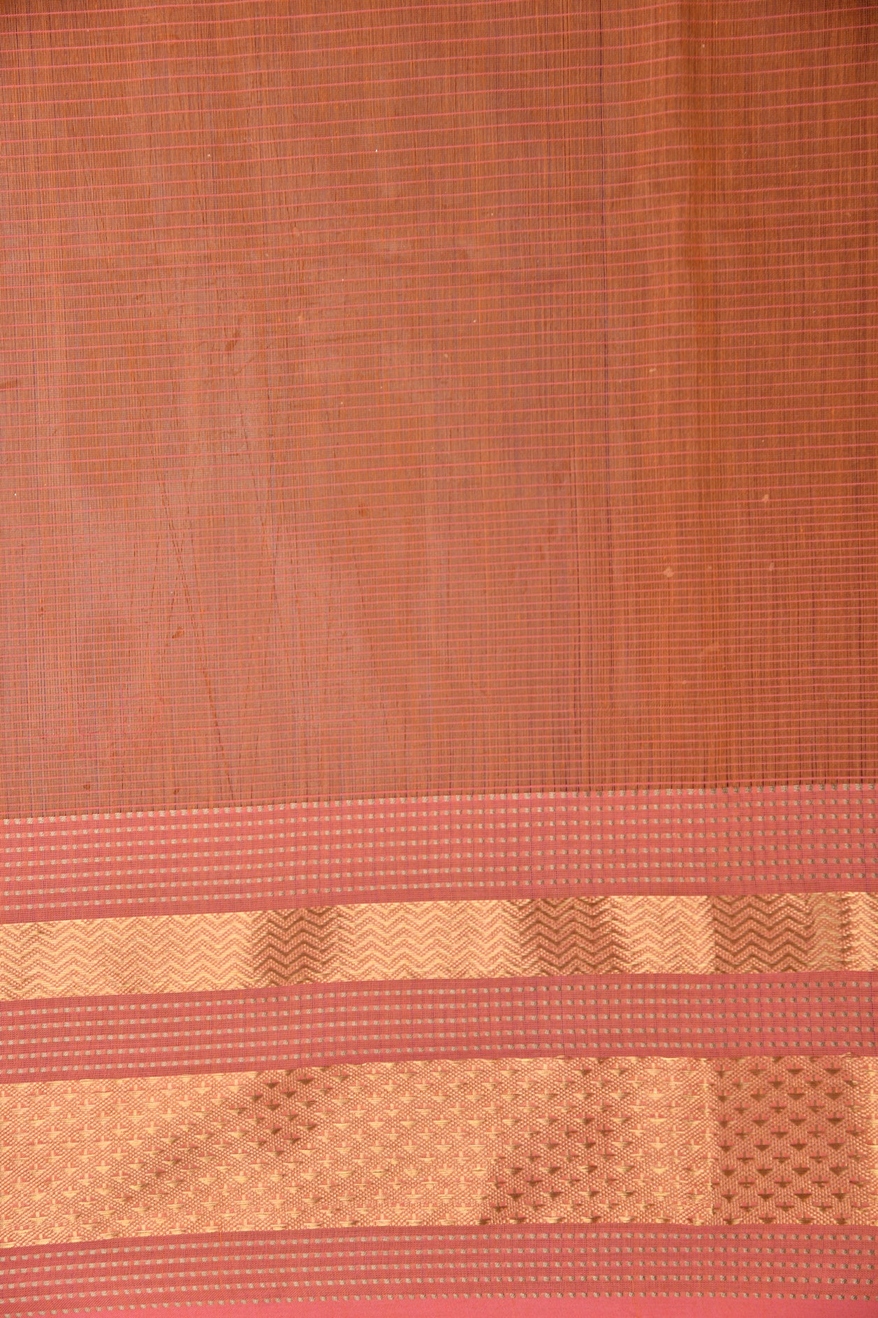 Orange Maheshwari Silk Cotton Saree