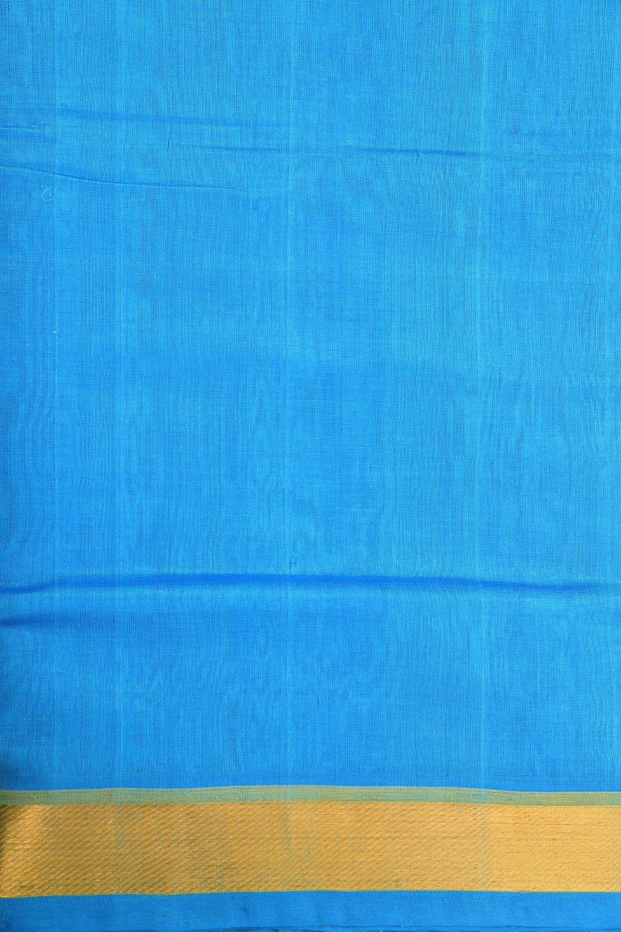 Dark Sky Blue Silk Cotton Saree