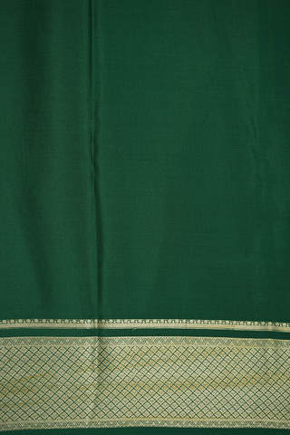 Allover Design Dark Green Mysore Silk Saree