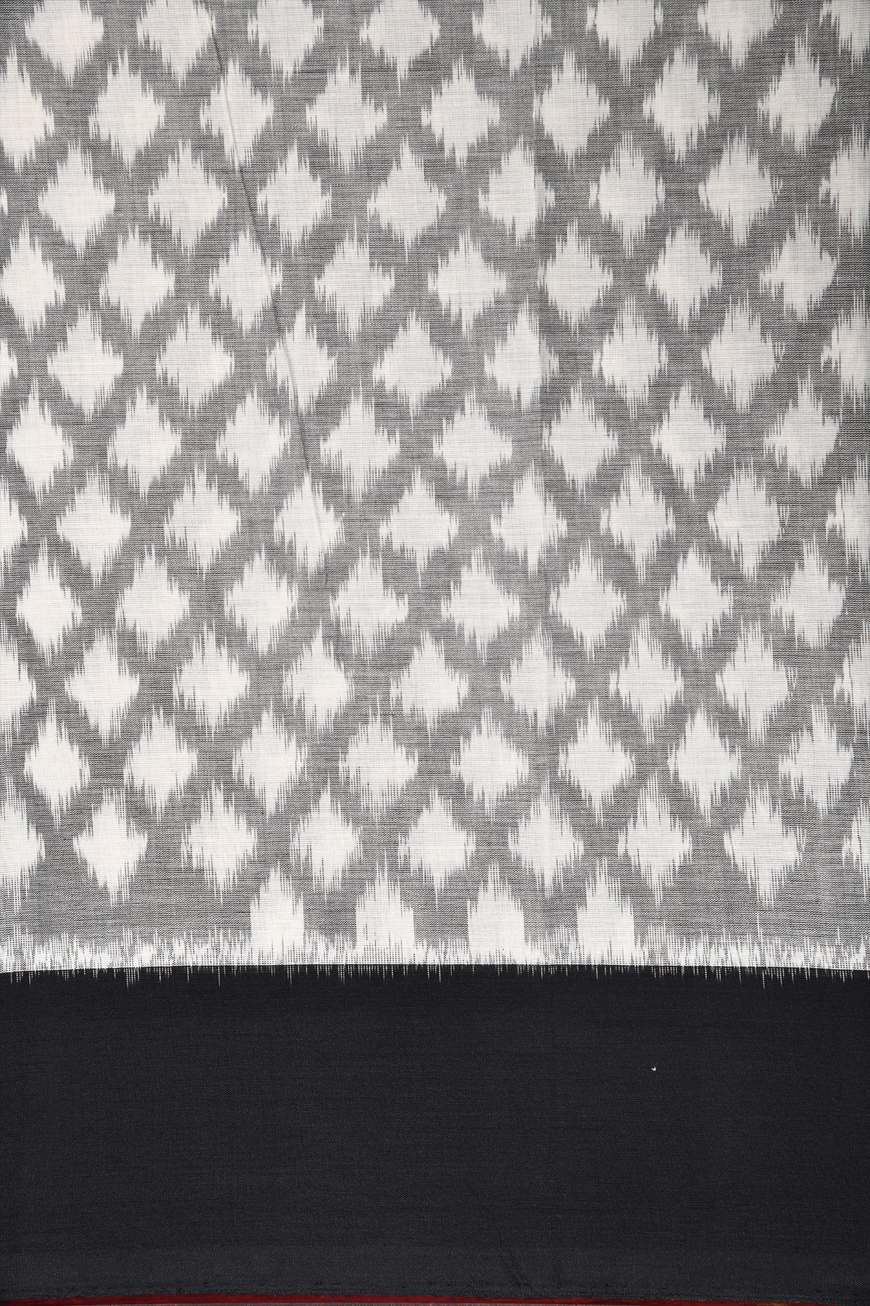Diamond Ikat Design Grey Pochampally Cotton Saree