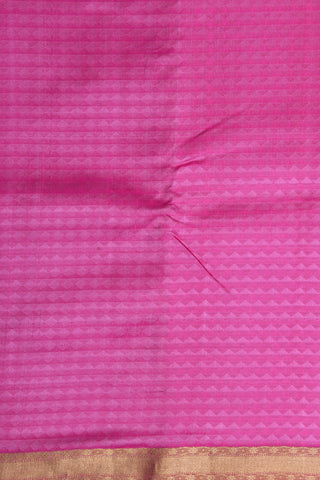 Geometric Design Pink Kanchipuram Silk Saree
