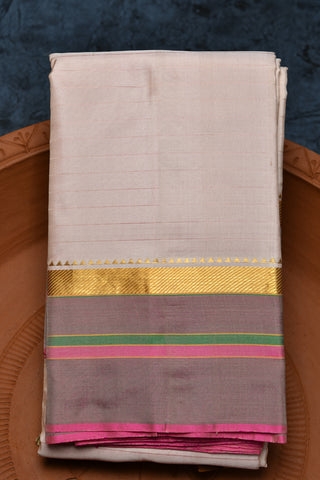 Veldhari Lines Pastel Lavender Kanchipuram Silk Saree