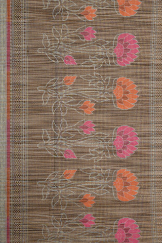 Embroidery Work Tree Motif Light Beige Kota Saree