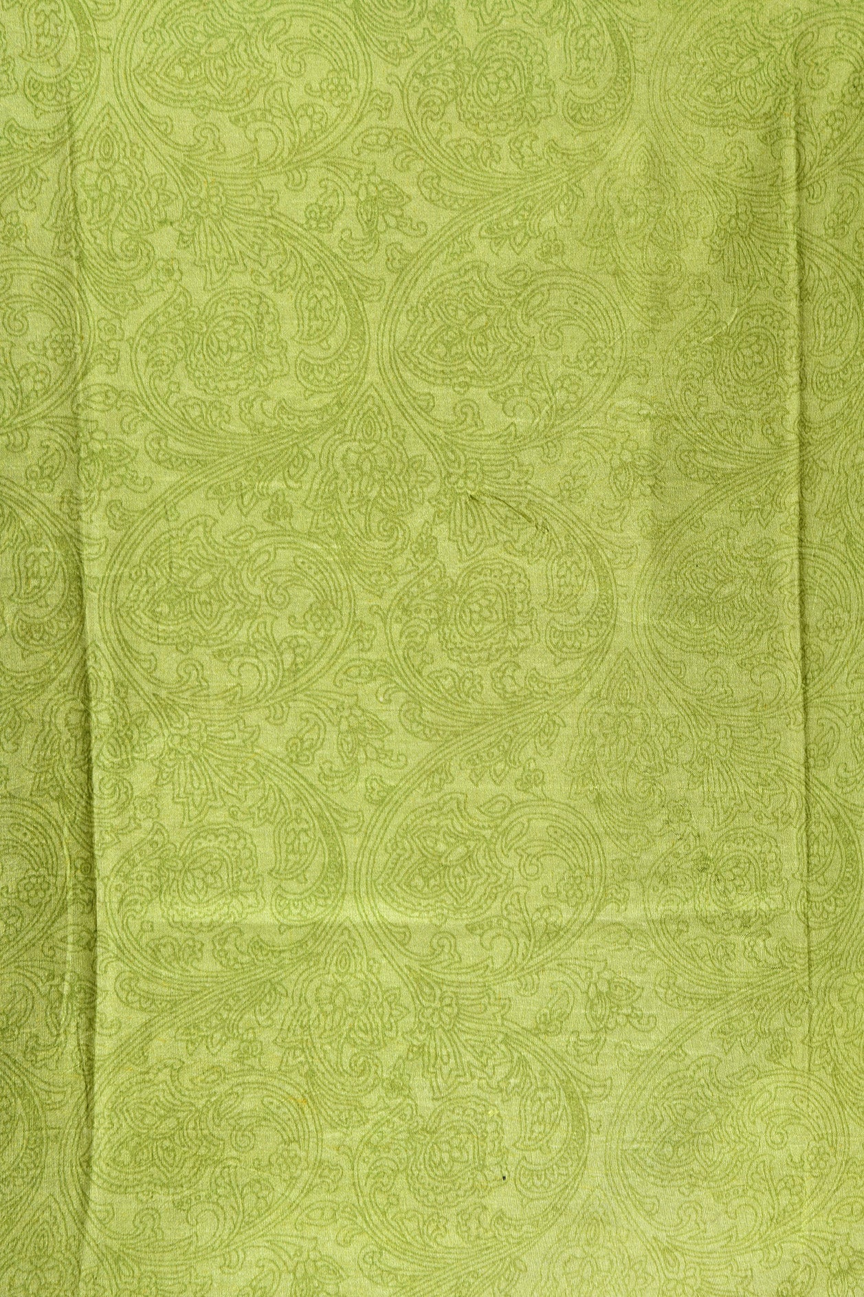 Floral Design Green Printed Silk Saree