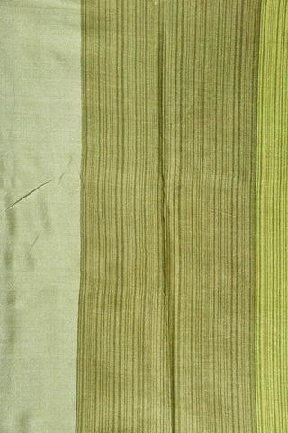 Floral Design Green Printed Silk Saree