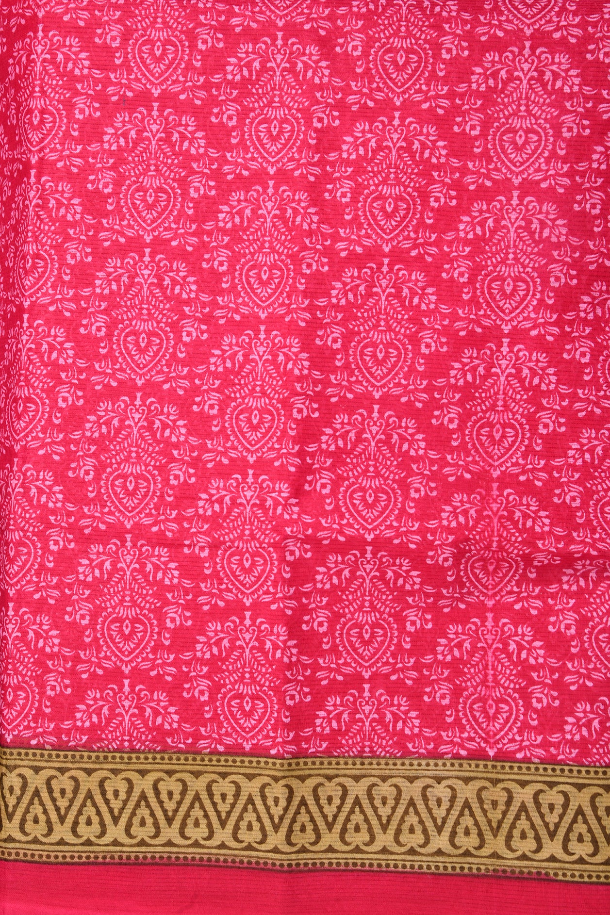 Floral Design Pink Ahemedabad Cotton Saree