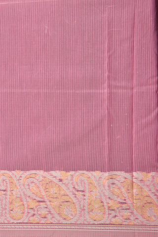 Floral Design Rose Pink Semi Banaras Saree