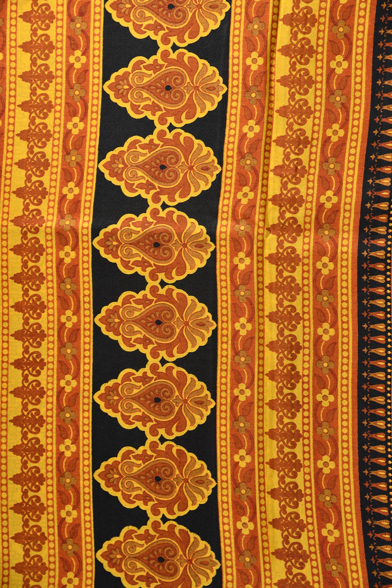 Geometric Floral Motif Multicolor Printed Silk Saree