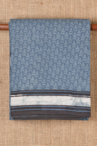 Greyish Blue Jaipur Cotton Saree