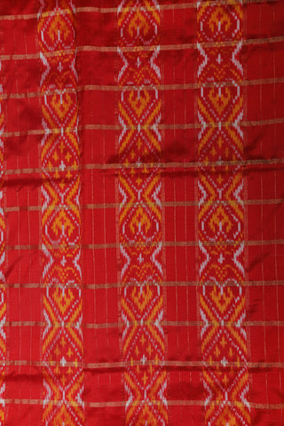 Ikat Design Red And White Pochanpally Silk Saree