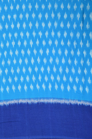 Ikat Design Light Blue Pochampally Cotton Saree