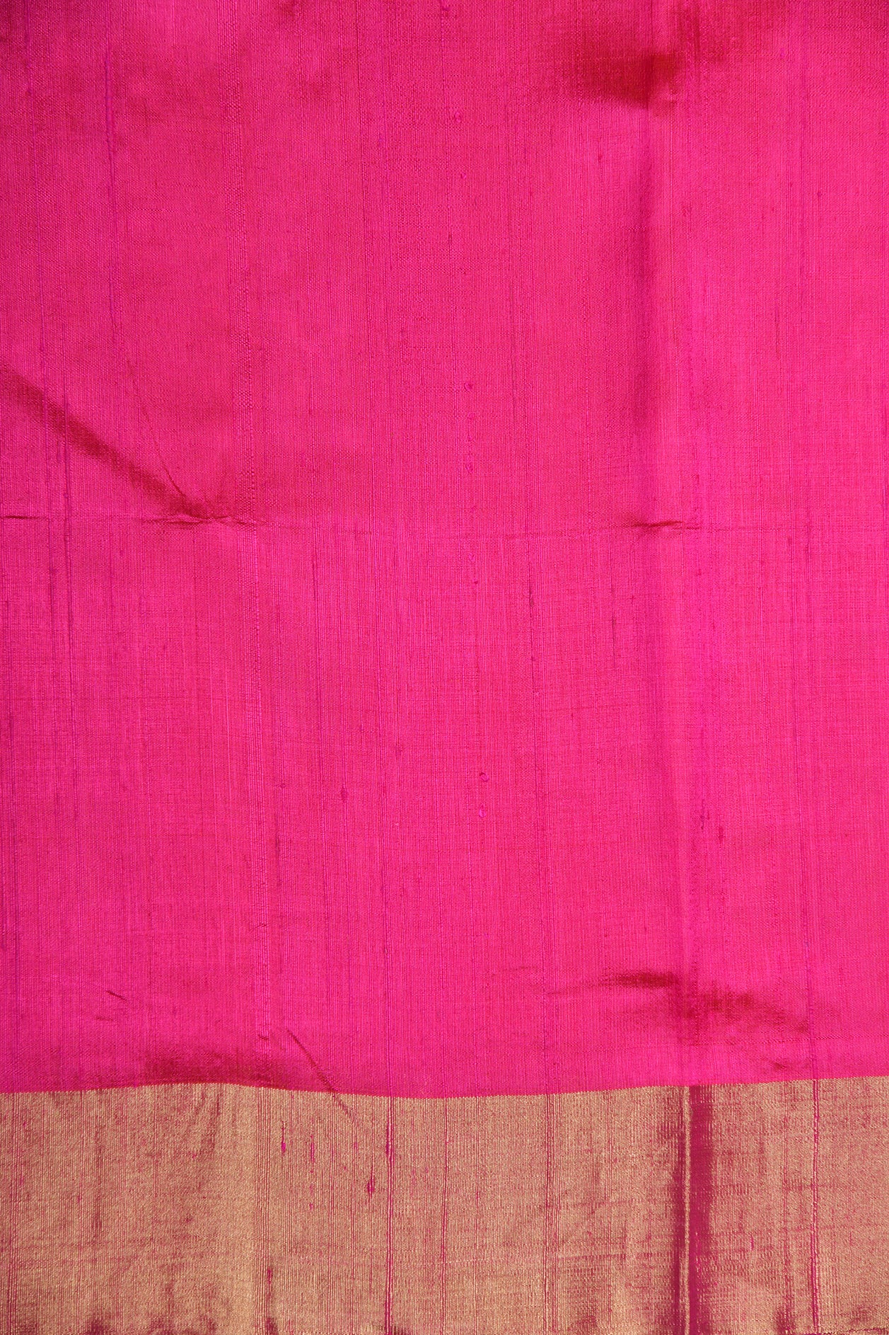 Zari Border Hot Pink Jute Silk Saree
