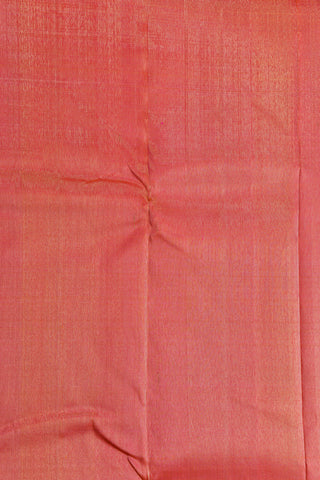Orange And Pink Plain Kanchipuram Silk Saree