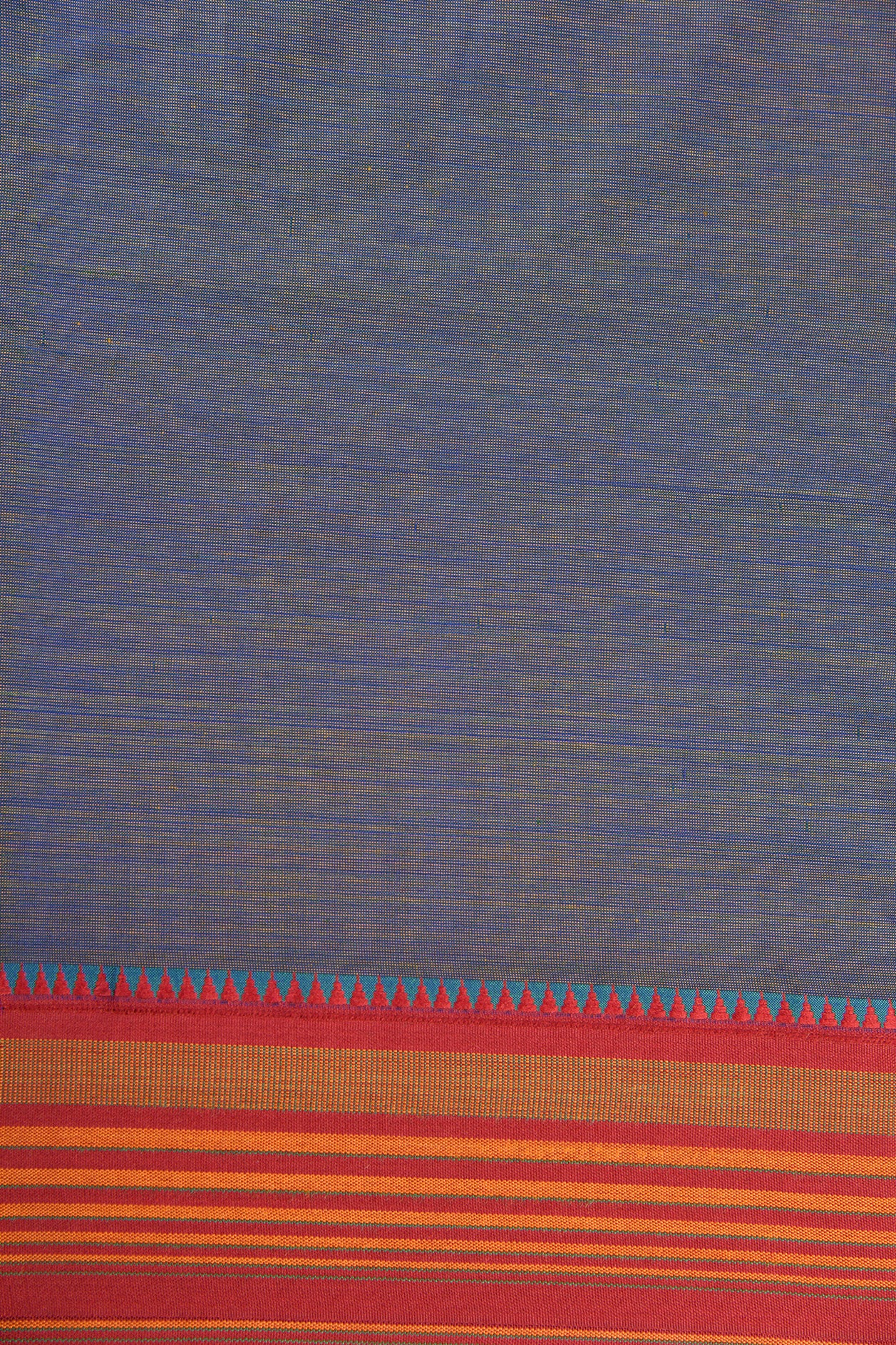 Kasuti Embroidered Work Blue Dharwad Cotton Saree