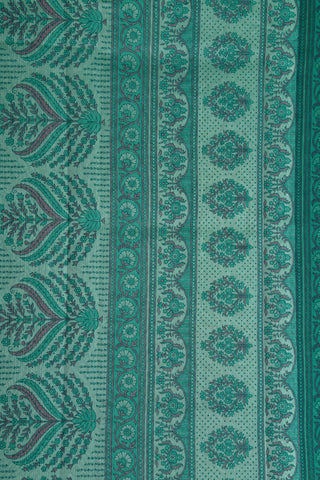Geometric Design Turquoise Green Kota Cotton Saree