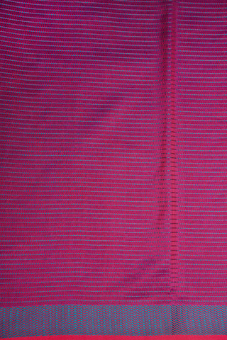 Chevron Thread Work Border With Weaving Purple Maheswari Cotton Saree
