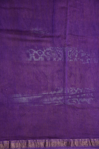 Chevron Border Design Purple Maheswari Silk Cotton