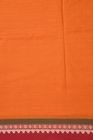 Orange Dharwad Cotton Saree
