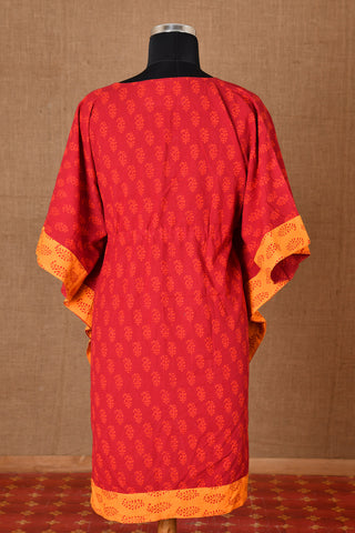 Paisley Design Reddish Maroon Kaftans Night Wear