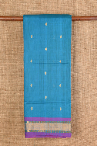 Paisley Motif Blue Venkatagiri Cotton Saree
