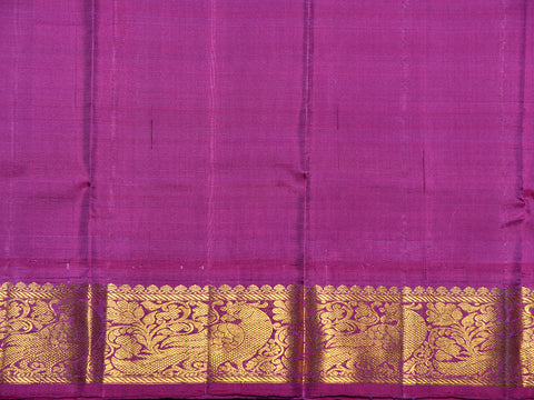 Plain Blue Kanchipuram Silk Pavadai Sattai Material