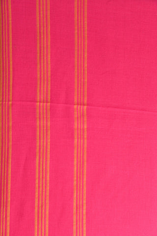 Temple Border Pink Bengal Cotton Saree